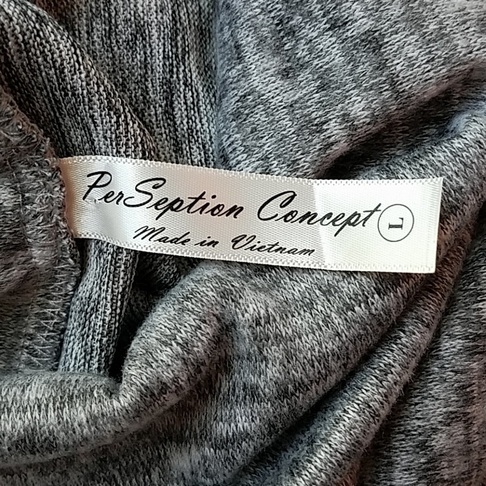 Perception gray space dye cowl neck pullover sweatshirt - Picture 4 of 7